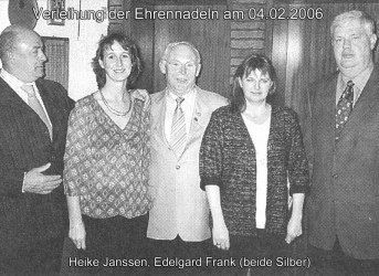Verleihung der silbernen Ehrennadeln am 04.02.2006