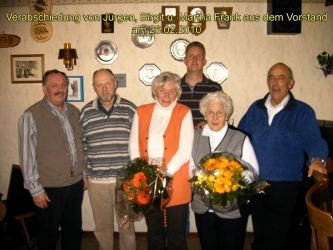 Verabschiedung von Jürgen, Birgit und Martha Frank am 26.02.2010