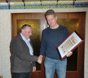 Verleihung der FKV-Ehrenteller am 20.02.2019