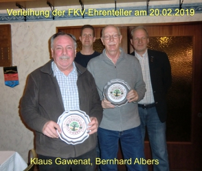 Ernennung von Klaus Gawenat zum Ehrenvorstandsmitglied am 20.02.2019