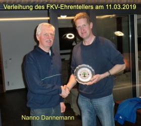 Verleihung des FKV-Ehrentellers am 11.03.2019